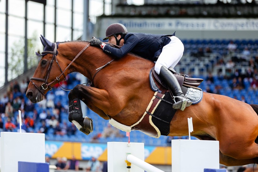 GAMIN VAN’T NAASTVELDHOF (Chacco Chacco x Toulon), CSIO5* Aachen in july 2022 (foto: Mélina Massias)