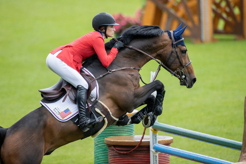 Jessica Springsteen en DON JUAN VAN DE DONKHOEVE in september 2021 op CSIO5* Aachen (foto: Dirk Caremans)